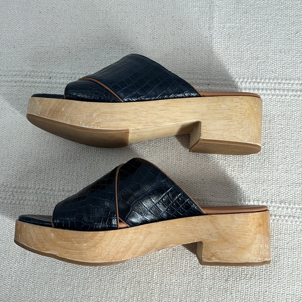 Rachel Comey Serge Clogs Navy Size 9 - Picture 12 of 14